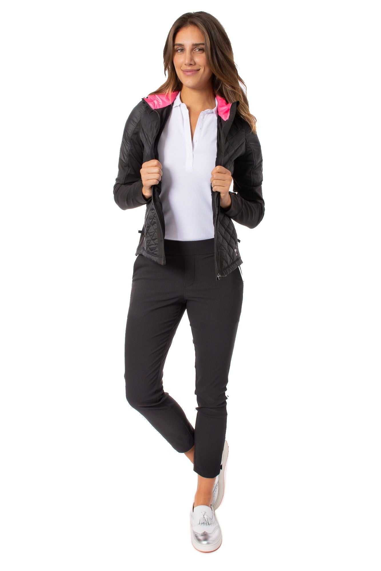 Black Hooded Windbreaker Jacket - GolftiniTech Jackets