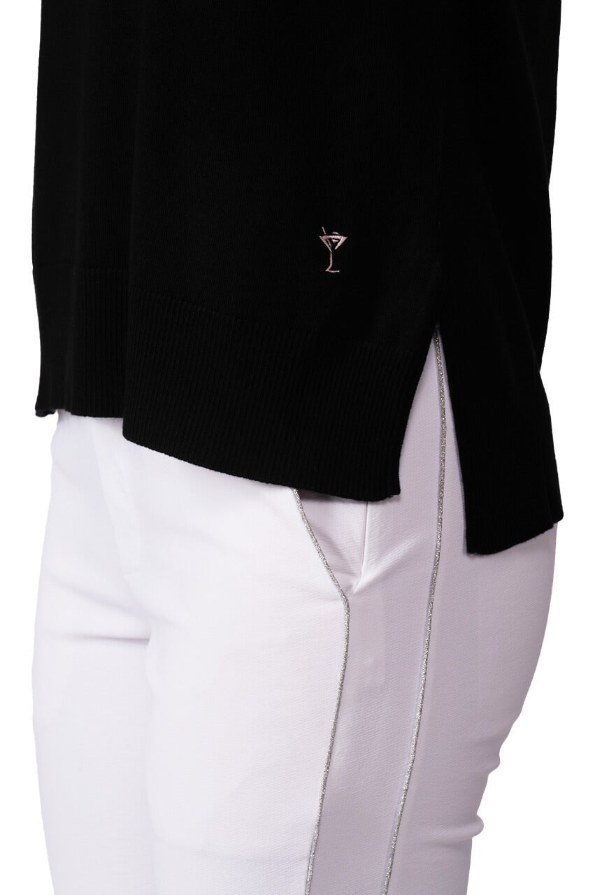 Black Relaxed Fit Sweater - GolftiniSweaters