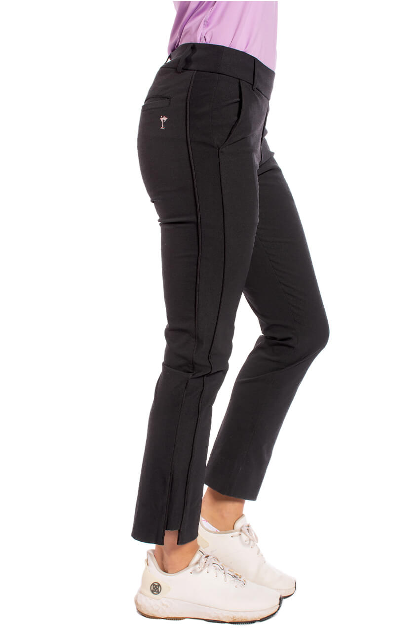 Black stretch ankle pants hotsell