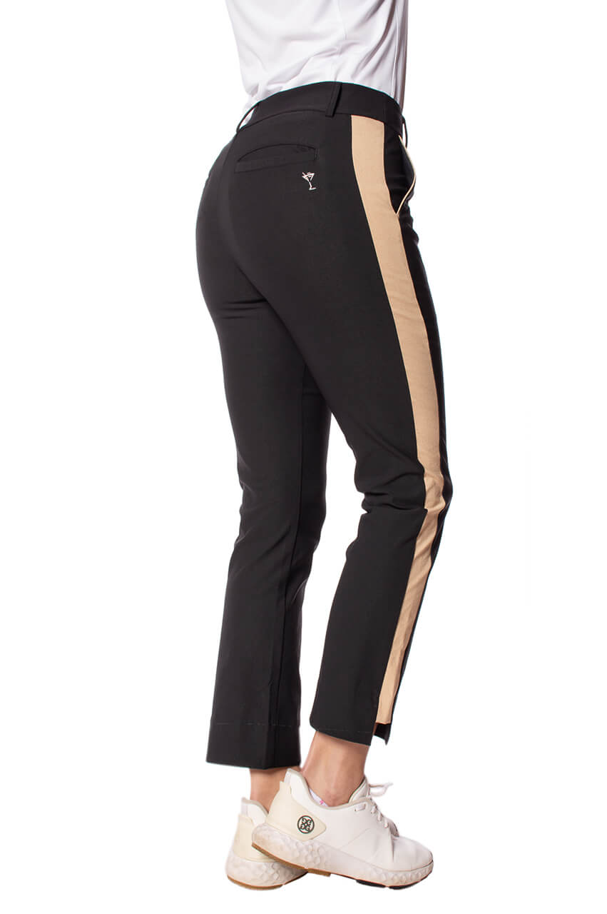 Black/Camel Stretch Ankle Pant - GolftiniPant