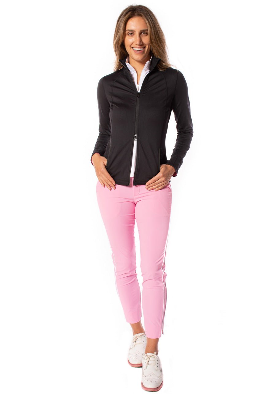 Black/Hot Pink Double - Zip Sport Jacket - GolftiniTech Jackets