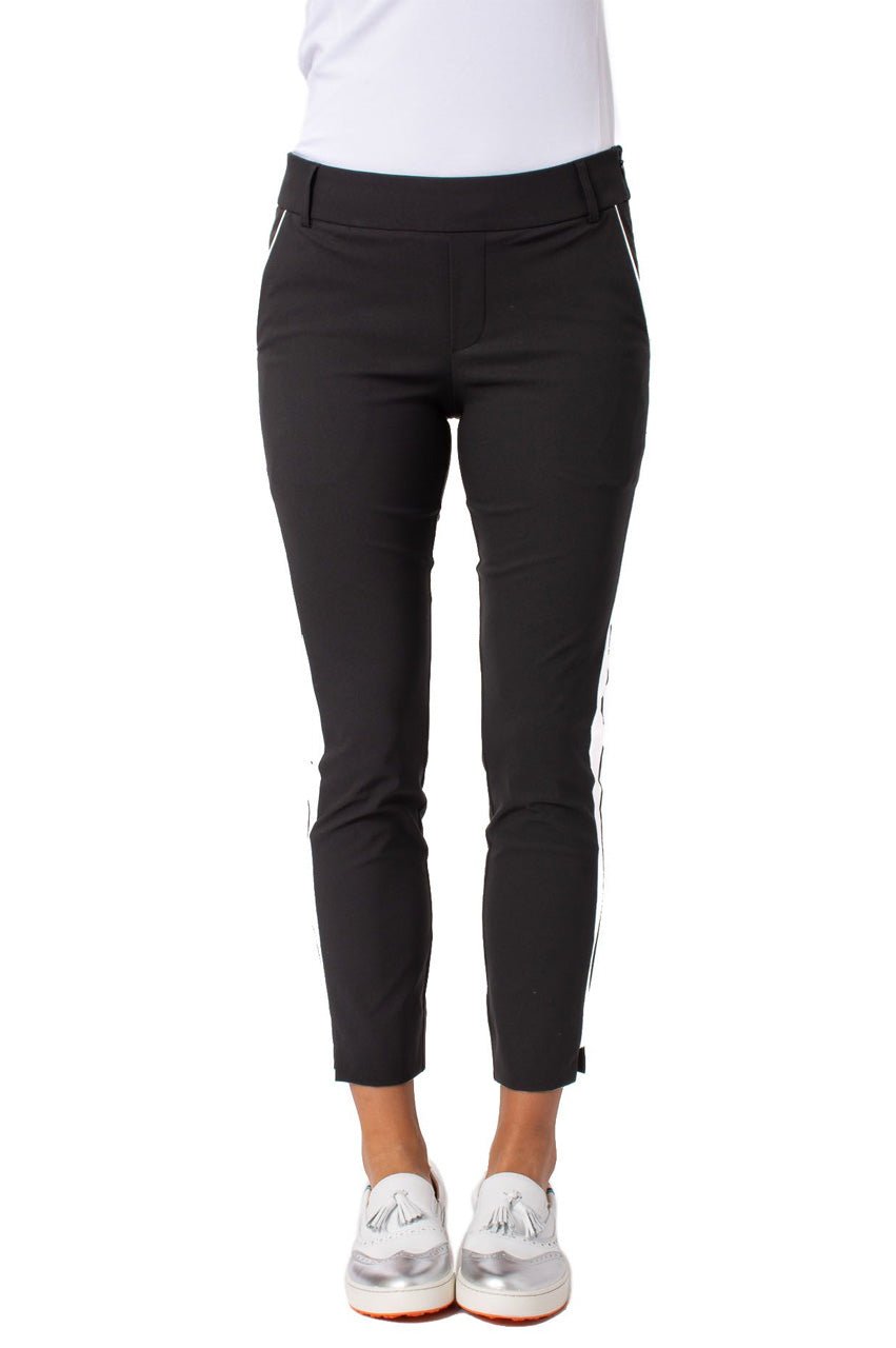 Black/White Stretch Ankle Pant - GolftiniPant