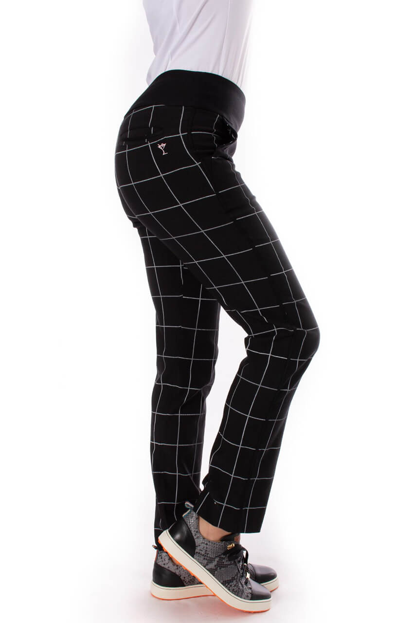 Black/White Trophy Pull - On Pant - GolftiniPant