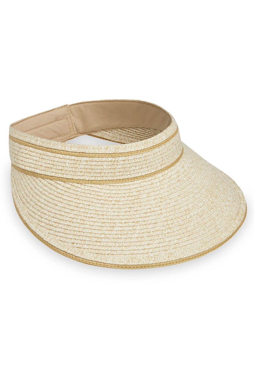 Carkella White with Beige Lily Visor - GolftiniHats & Visors
