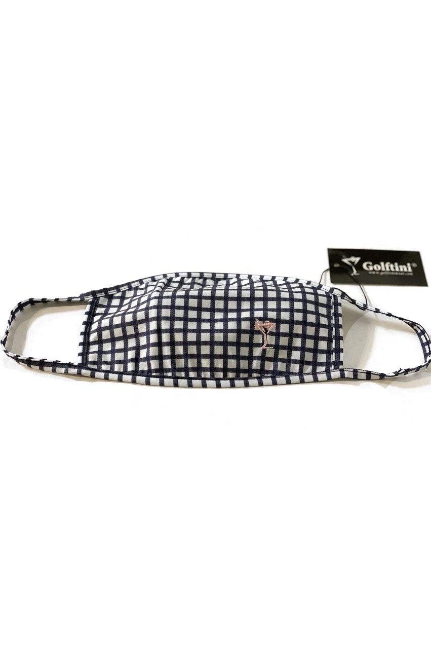 Gingham Print Golftini Face Mask | Getaway - GolftiniAccessories