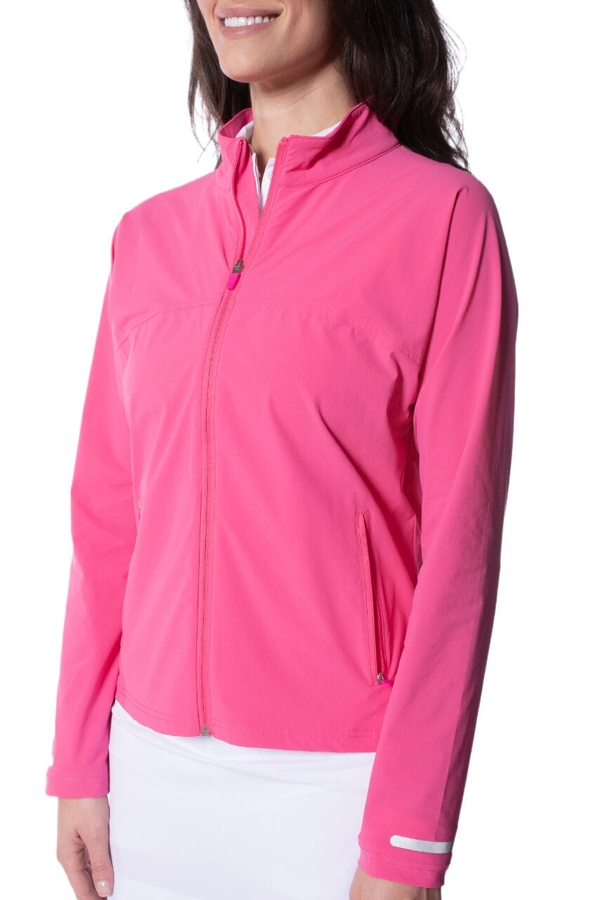 Pink athletic jacket best sale