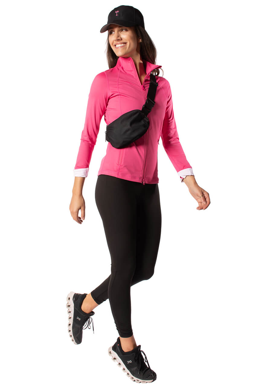 Hot Pink Double - Zip Sport Jacket - GolftiniTech Jackets