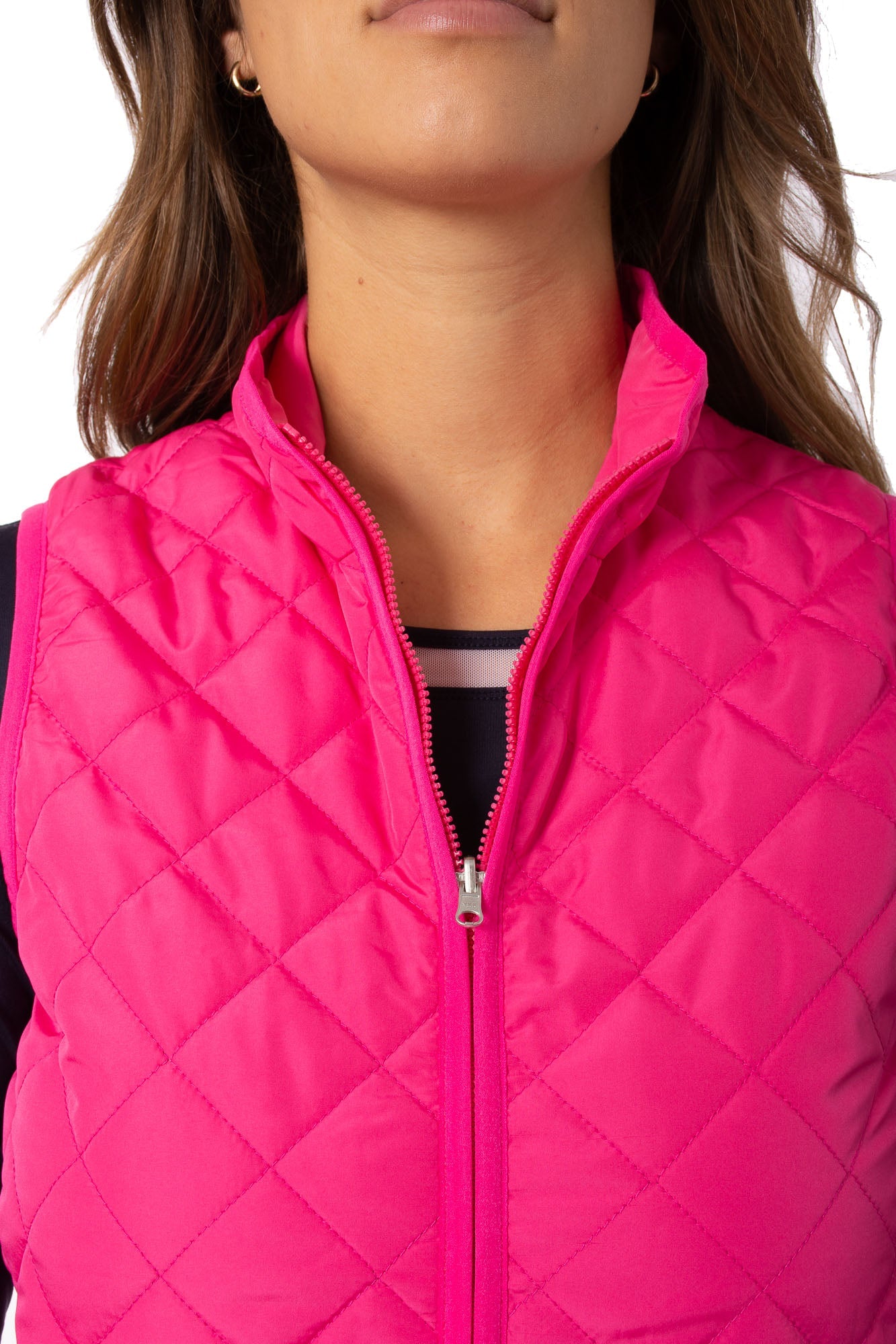 Hot Pink Quilted Wind Vest - GolftiniVests