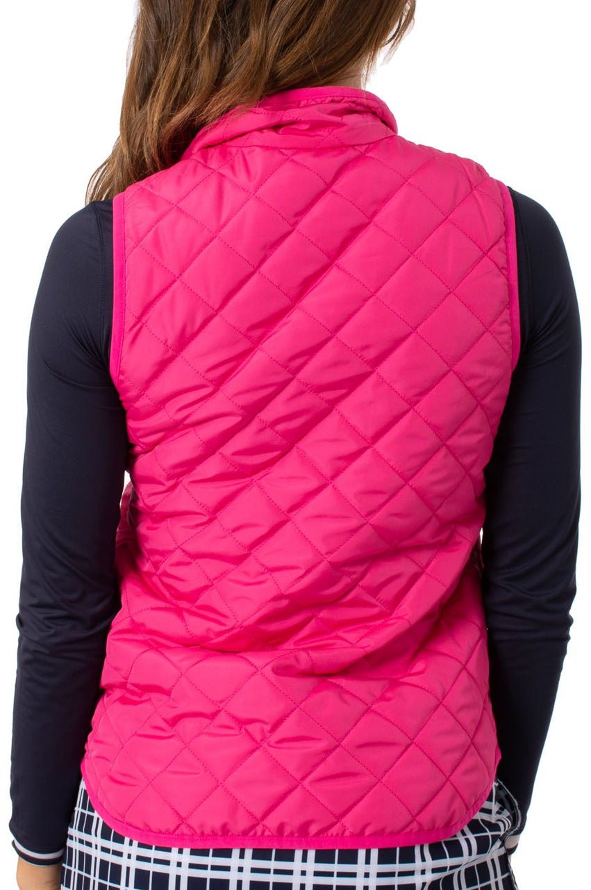 Hot Pink Quilted Wind Vest - GolftiniVests