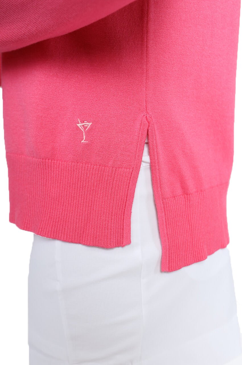 Hot Pink Relaxed Fit Sweater - GolftiniSweaters