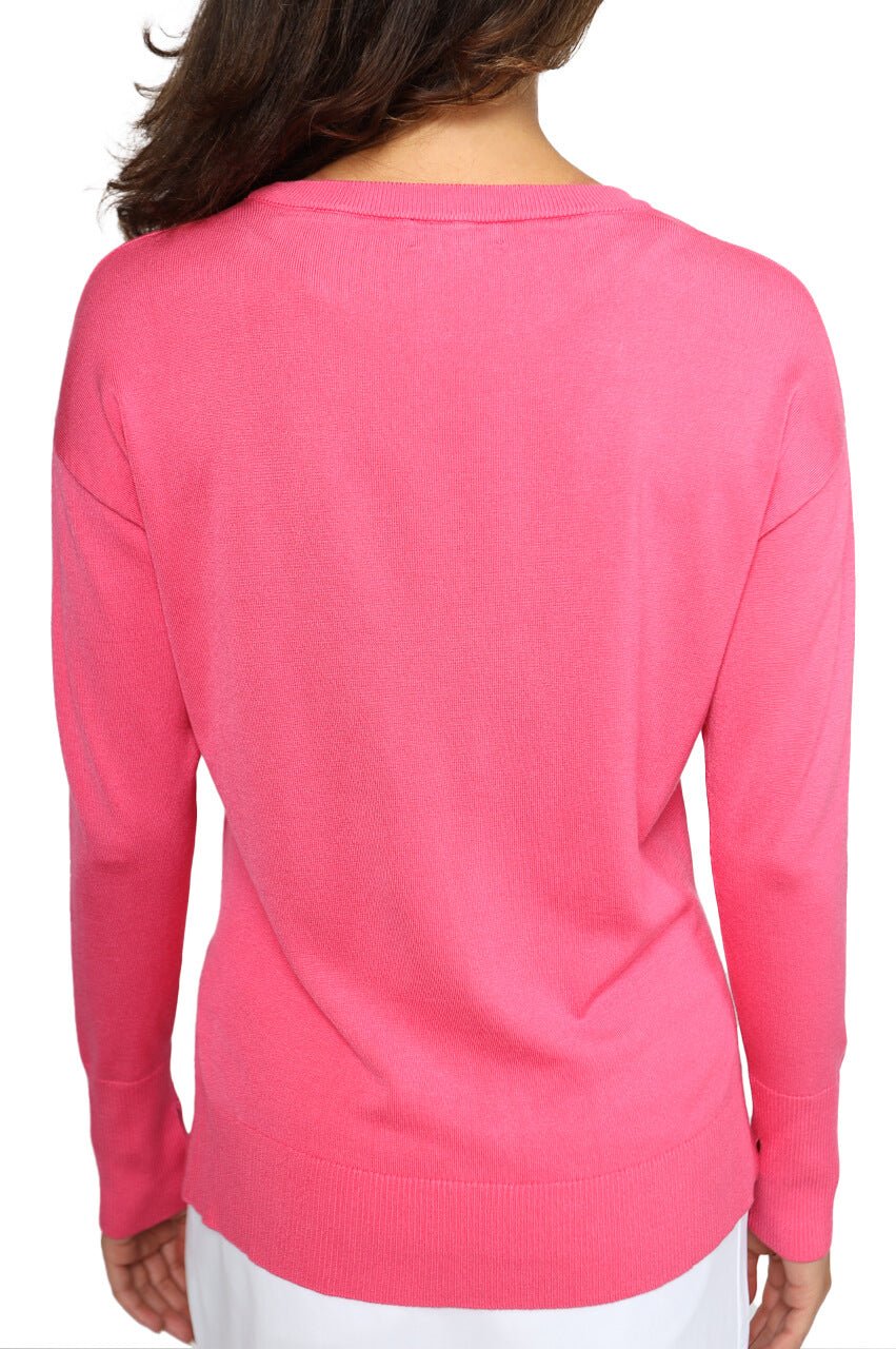 Hot Pink Relaxed Fit Sweater - GolftiniSweaters