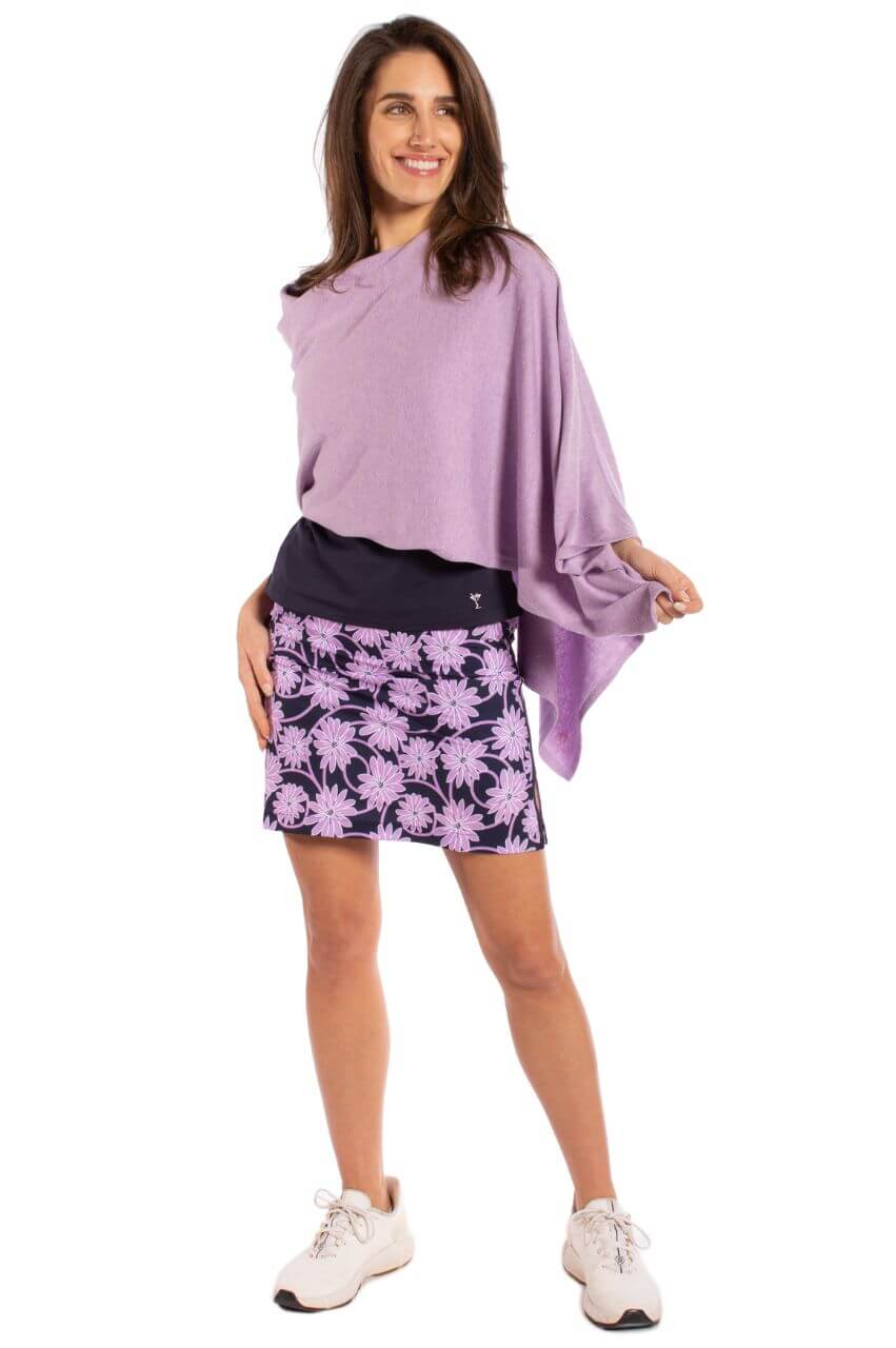 Lavender Cotton Cashmere Poncho - GolftiniPonchos