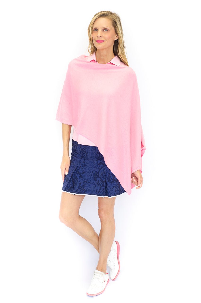 Light Pink Cotton Cashmere Poncho - GolftiniPonchos