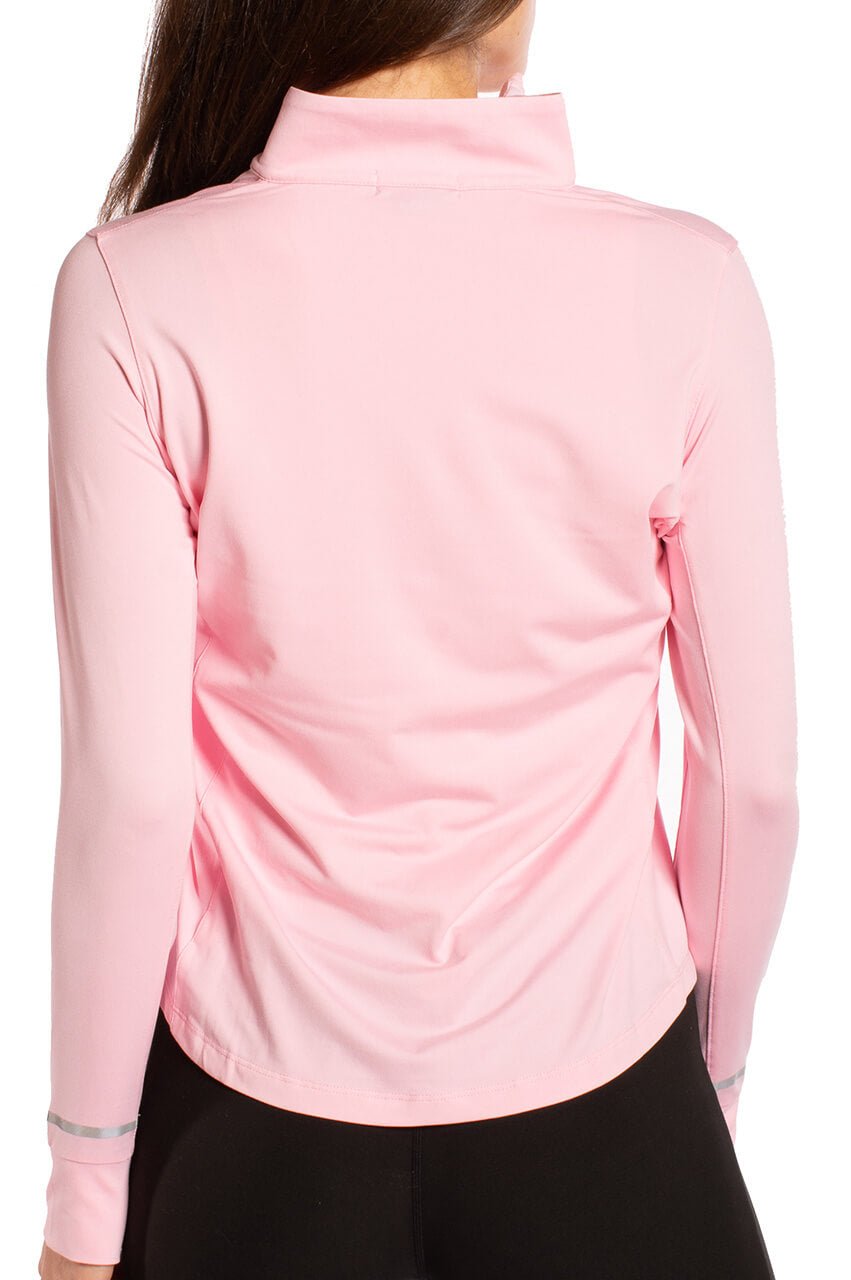 Light Pink Fabulous Mock Pullover - GolftiniTops