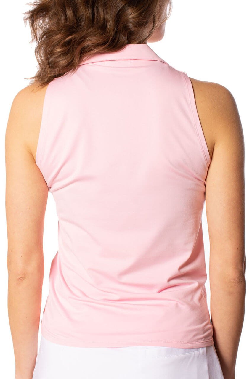 Light Pink Sleeveless Lisa Sport Polo - GolftiniTops