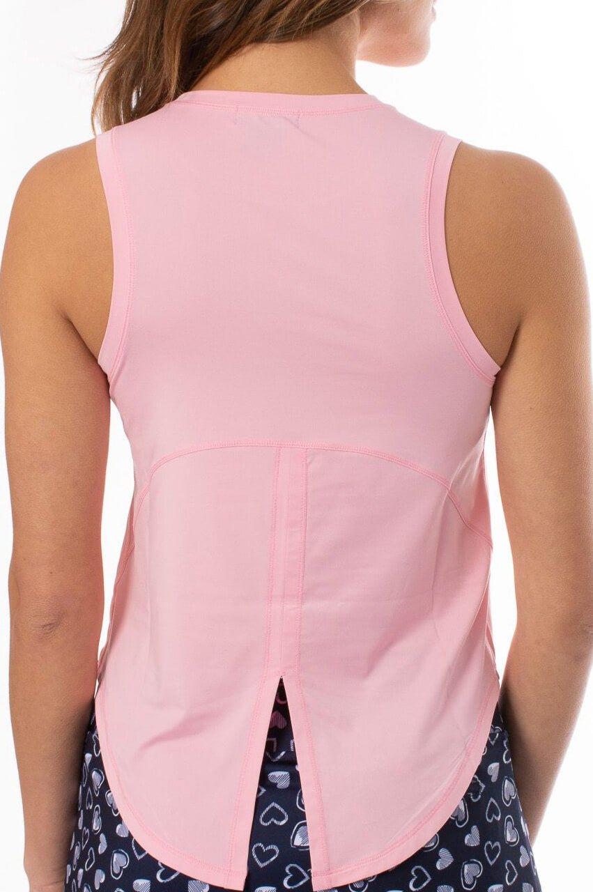 Light Pink Sleeveless Sport Tie Top - GolftiniTops