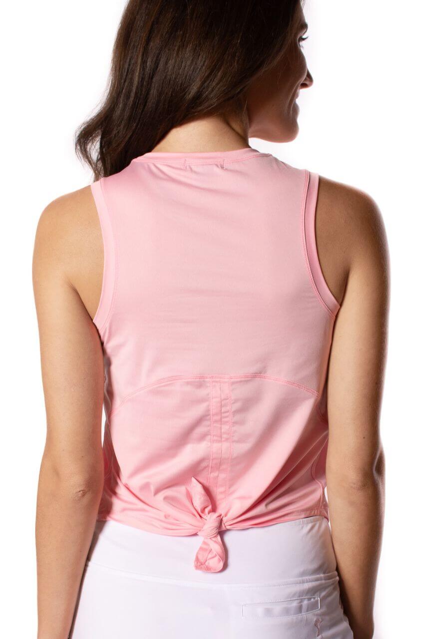 Light Pink Sleeveless Sport Tie Top - GolftiniTops