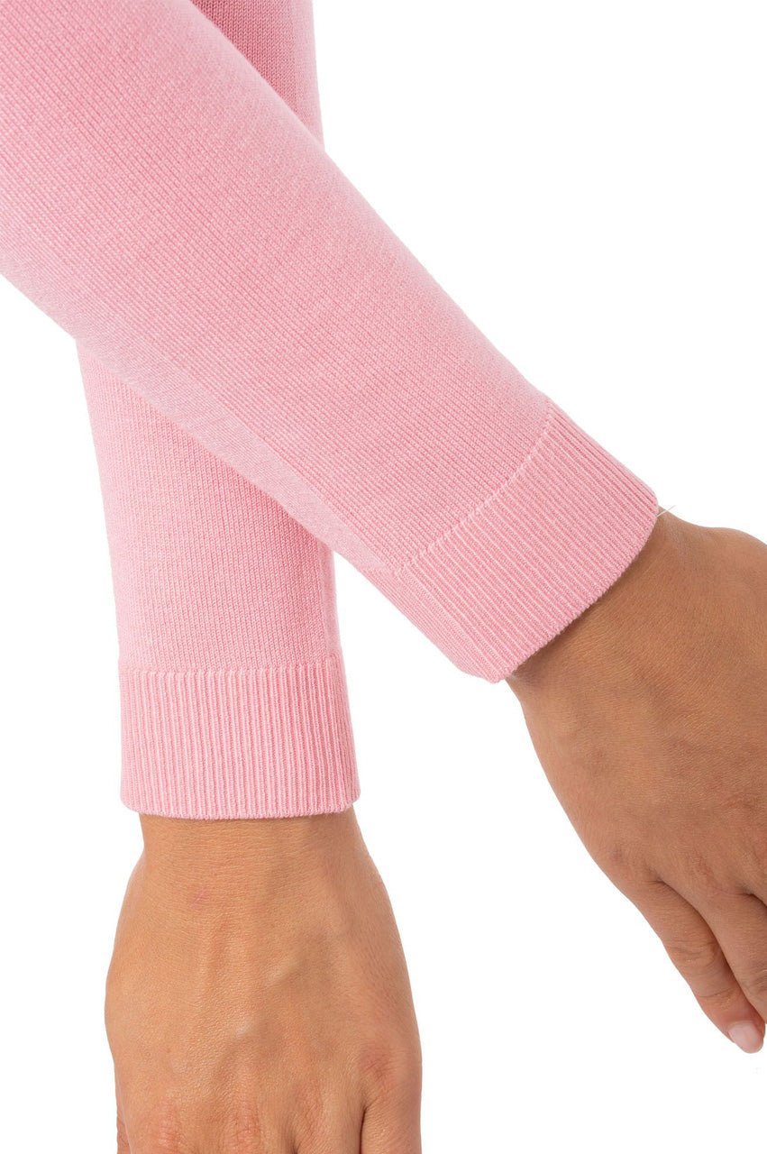 Light Pink Stretch V - Neck Sweater - GolftiniSweaters