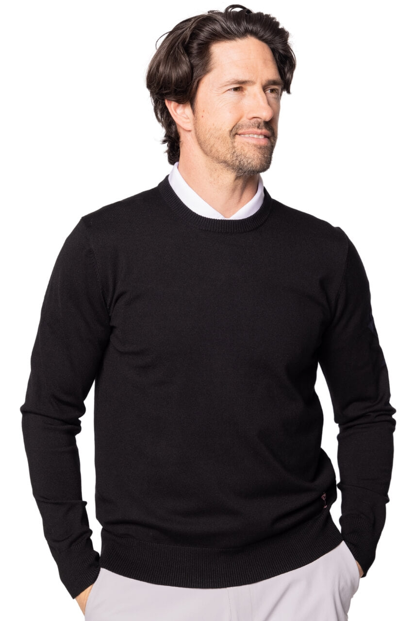 Men's Black Martini Crewneck Sweater - GolftiniMen's Tops