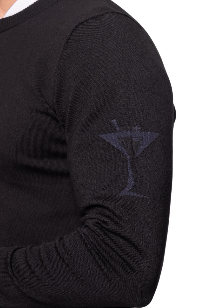 Men's Black Martini Crewneck Sweater - GolftiniMen's Tops