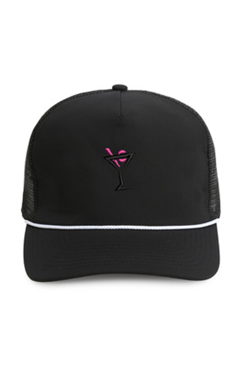 Men's Black Performance Rope Hat - GolftiniHats & Visors