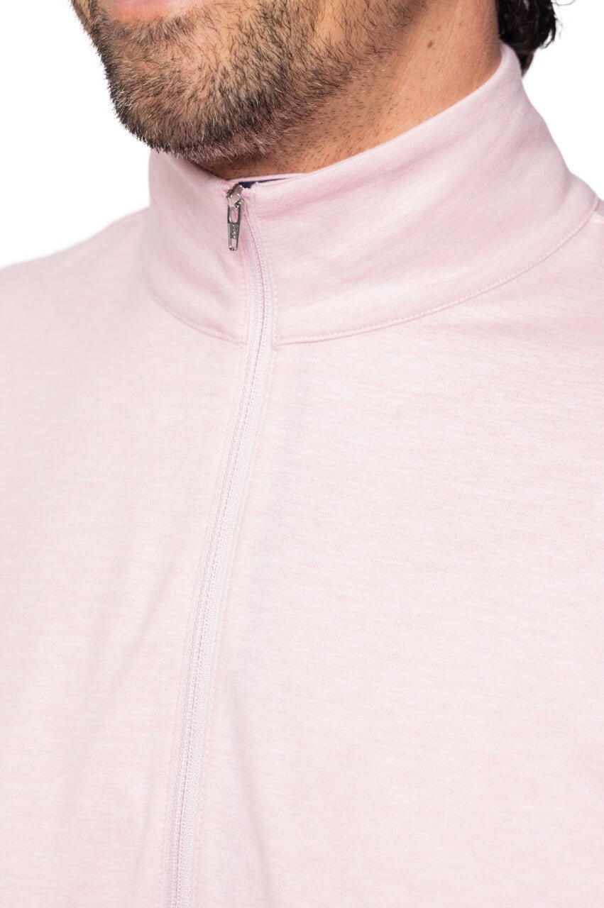 Men's Heathered Pink Quarter Zip Pullover - GolftiniMen's Tops