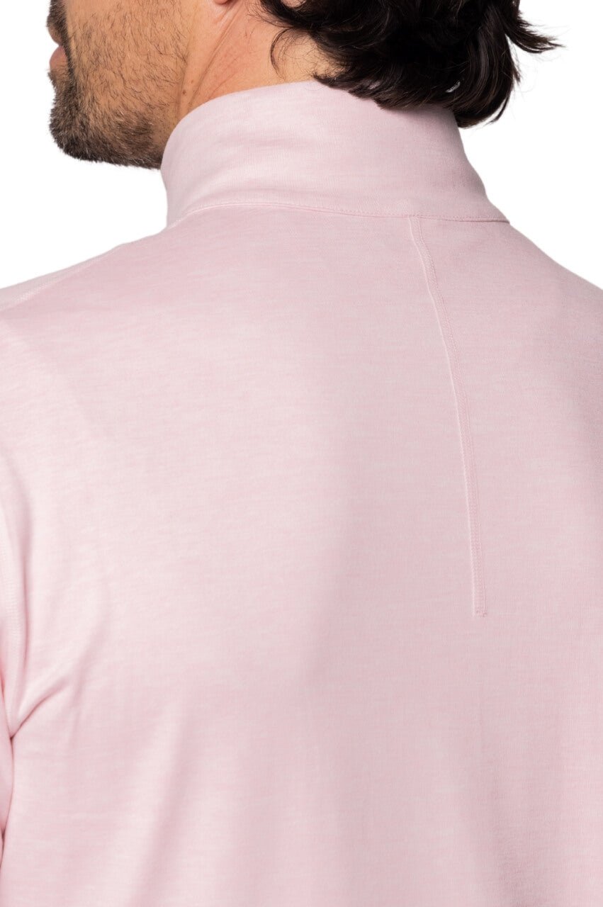 Men's Heathered Pink Quarter Zip Pullover - GolftiniMen's Tops