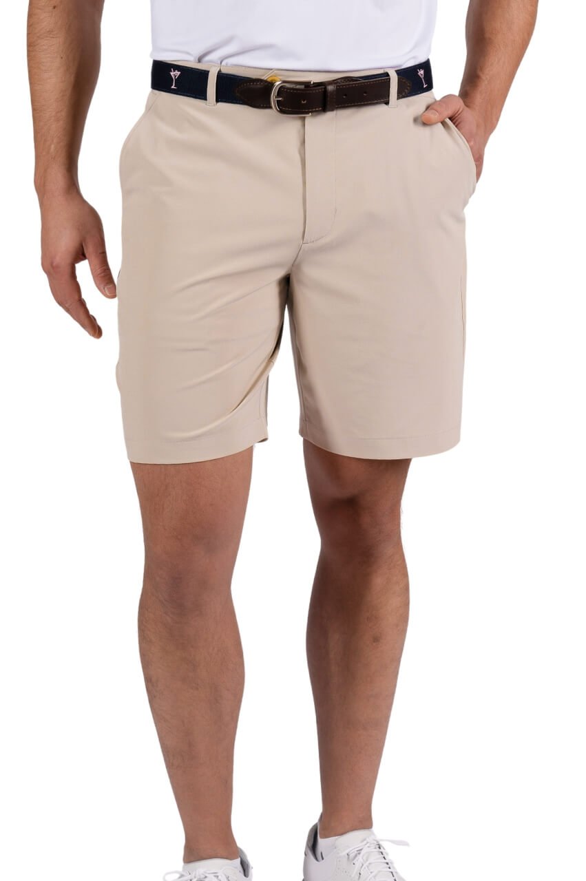 Men's Khaki Performance Short - GolftiniShorts