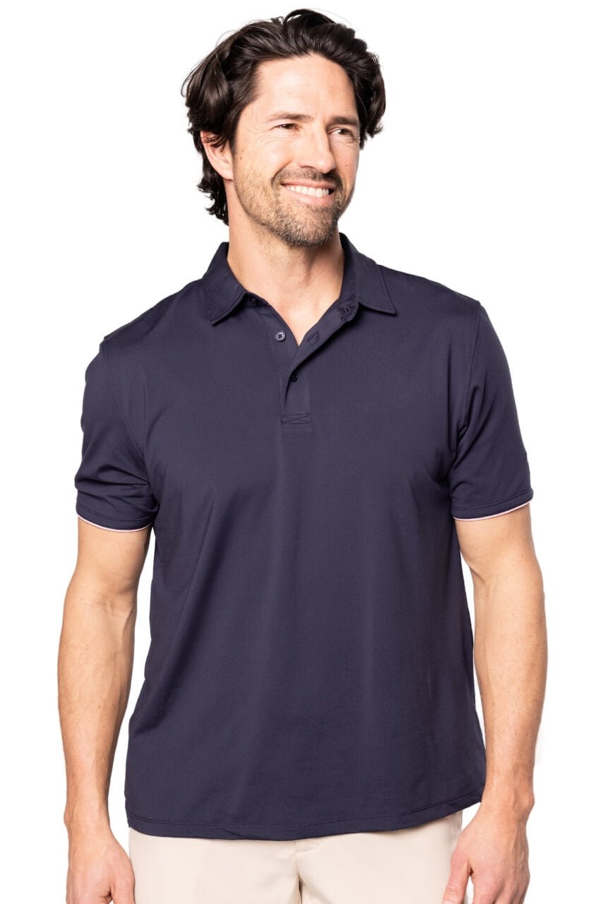 Men's Navy Sport Polo - GolftiniMen's Tops