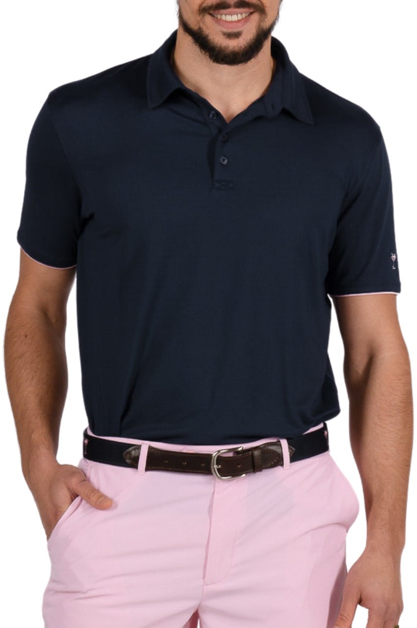 Men's Navy Sport Polo - GolftiniMen's Tops