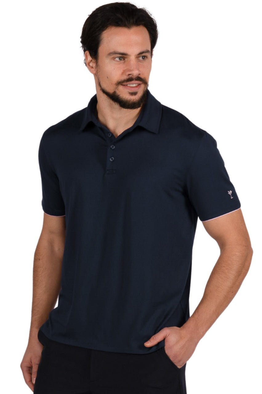 Men's Navy Sport Polo - GolftiniMen's Tops