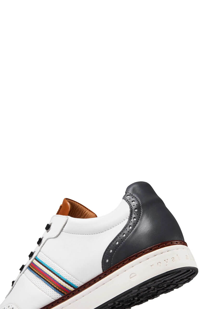 Men's Royal Albartross Golf Shoes | The Kingsman White/Carbon - GolftiniGolf Shoes