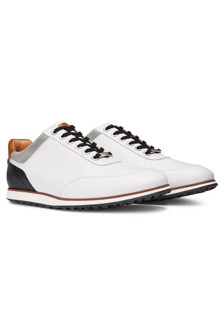 Men's Royal Albartross Golf Shoes - The Richmond White/Mocha - Golftini