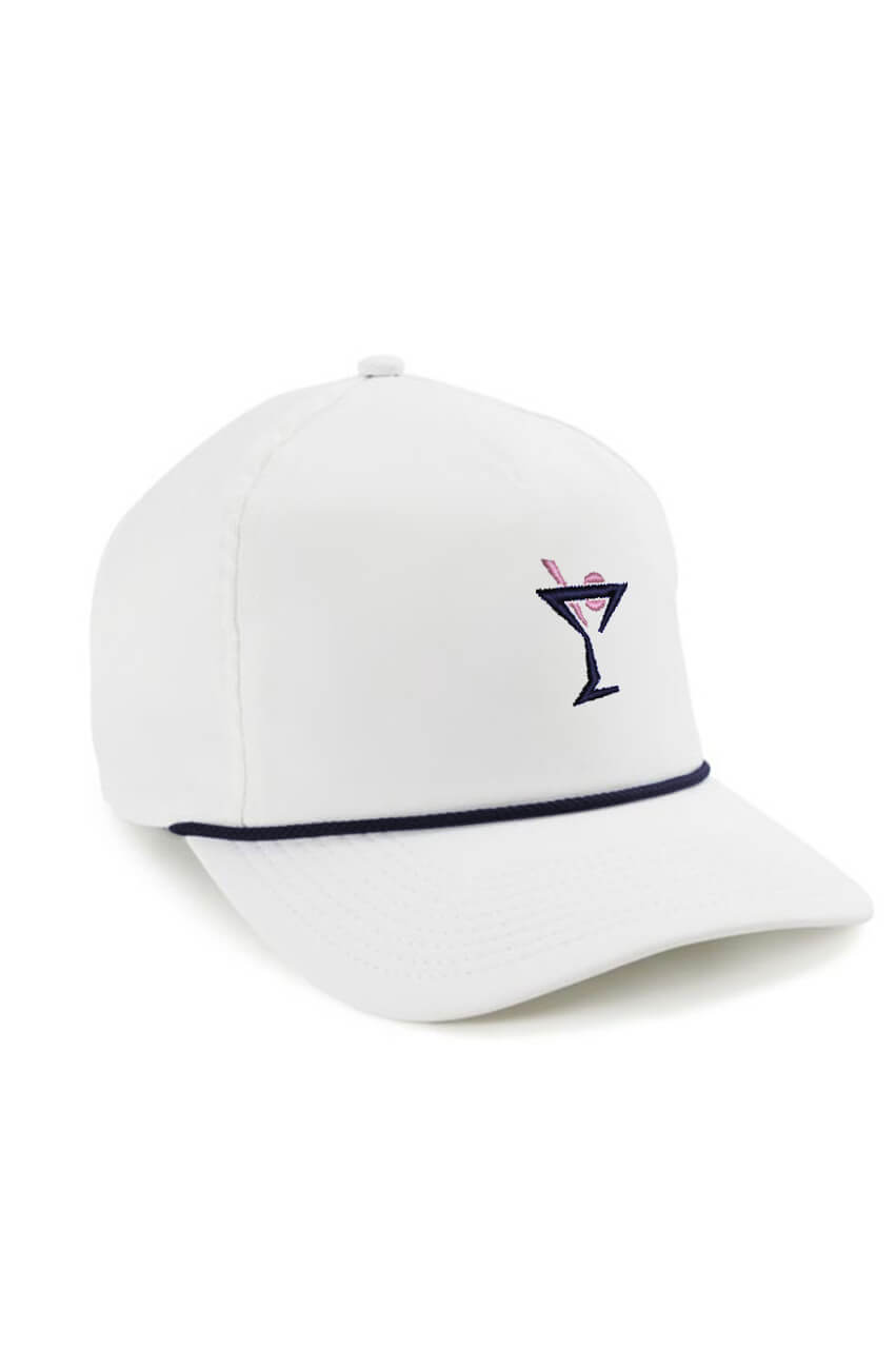 Men's White Performance Rope Hat - GolftiniMen's Headwear