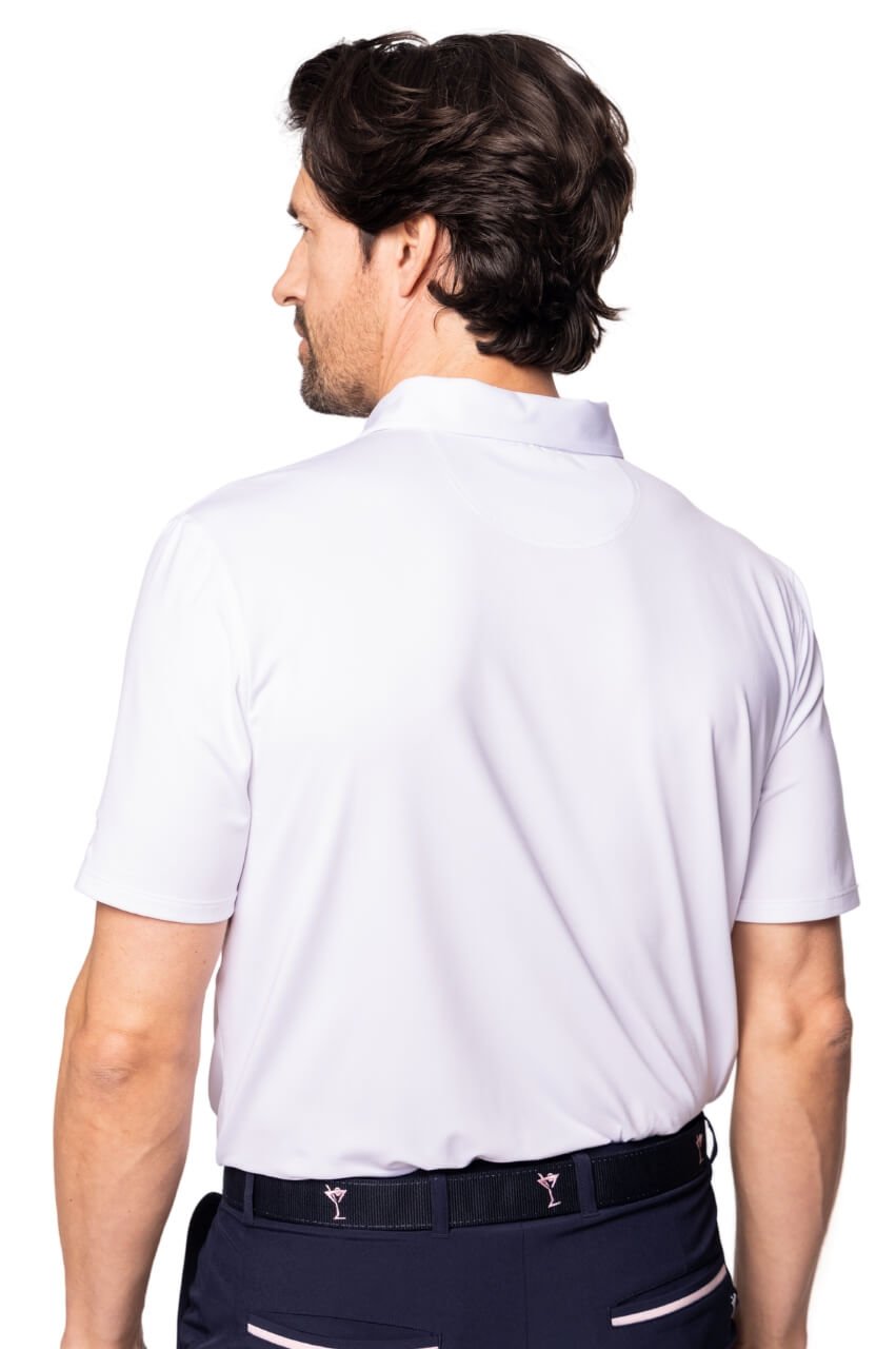 Men's White Sport Polo - GolftiniMen's Tops