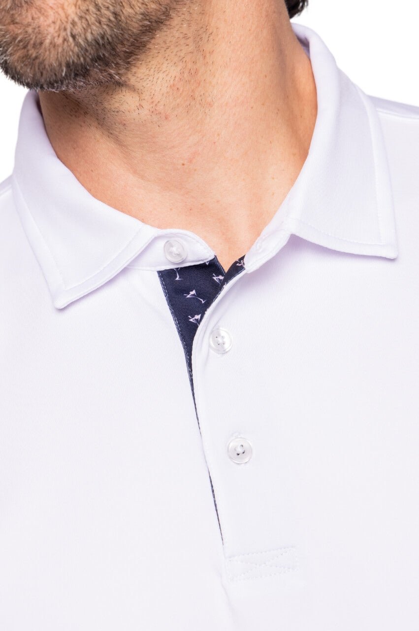 Men's White Sport Polo - GolftiniMen's Tops