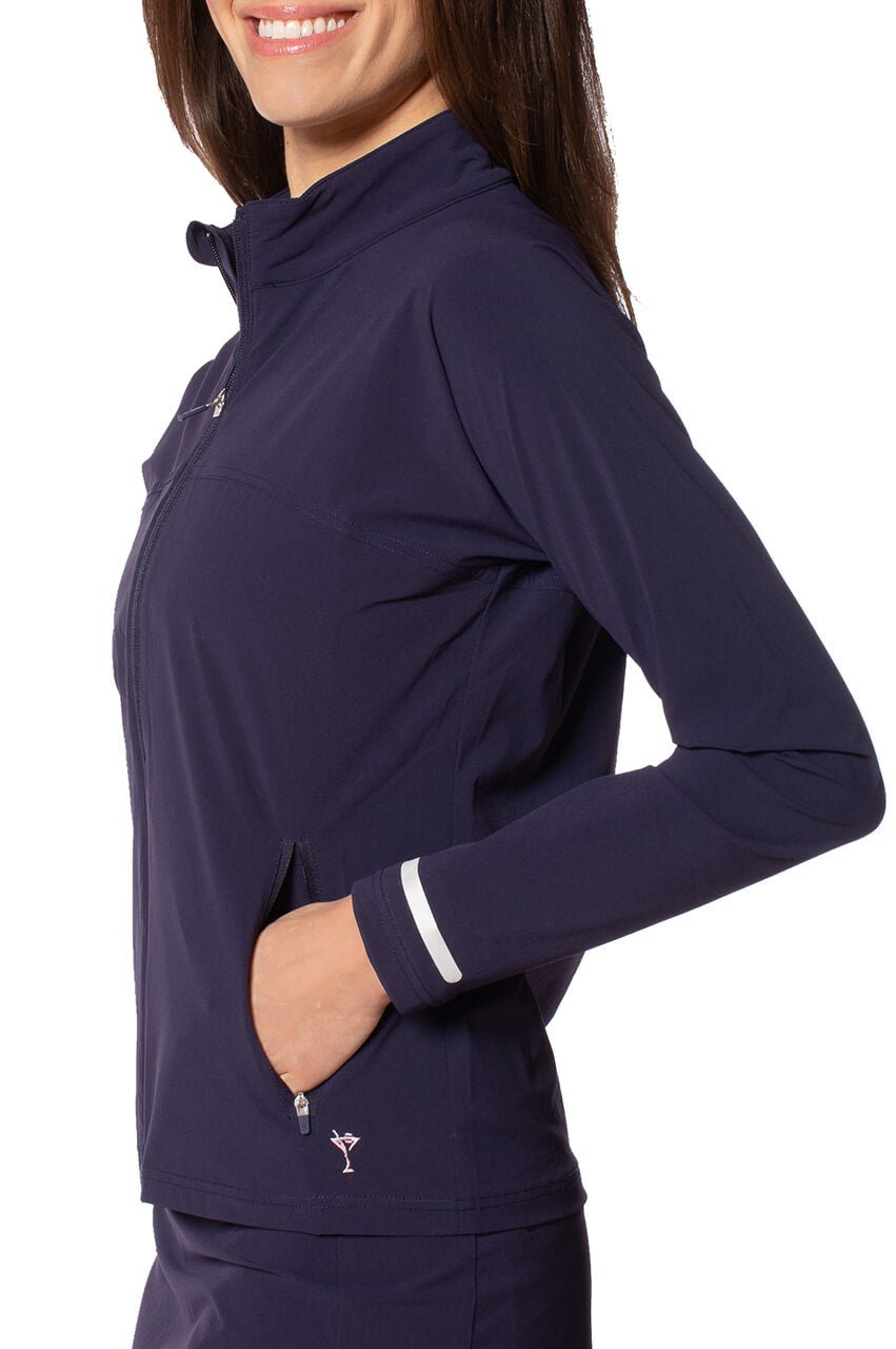 Navy Be An Athlete Jacket - GolftiniTops