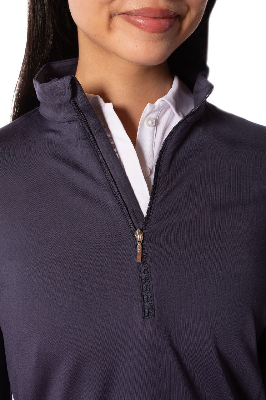 Navy Fabulous Mock Pullover - GolftiniTops