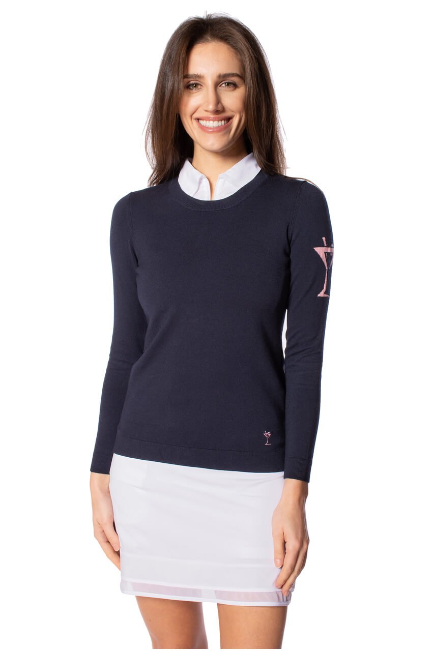 Navy Martini Crewneck Sweater - GolftiniSweaters