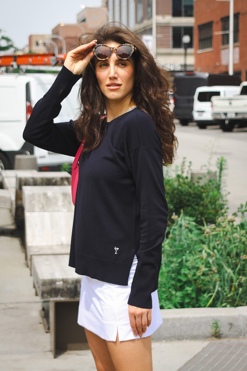 Navy Relaxed Fit Sweater - GolftiniSweaters