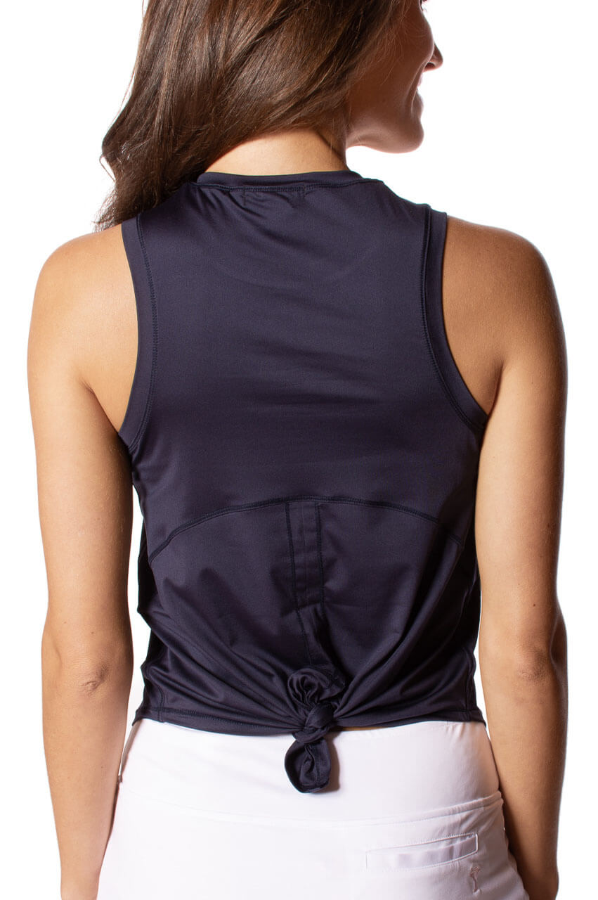 Navy Sleeveless Sport Tie Top - GolftiniTops