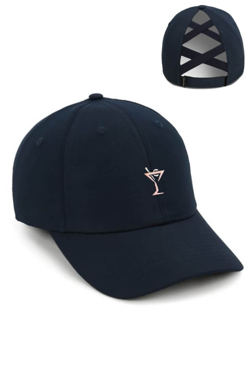 Navy Small Fit Ponytail Hat - GolftiniHats & Visors