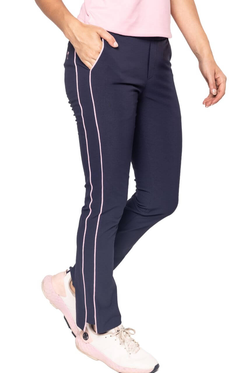 Navy/Rose Pink Susan Pant - GolftiniPant