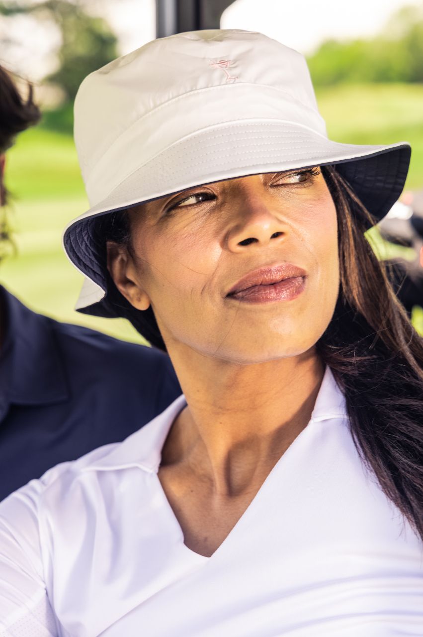 Navy/White Reversible Bucket Hat - GolftiniHats & Visors