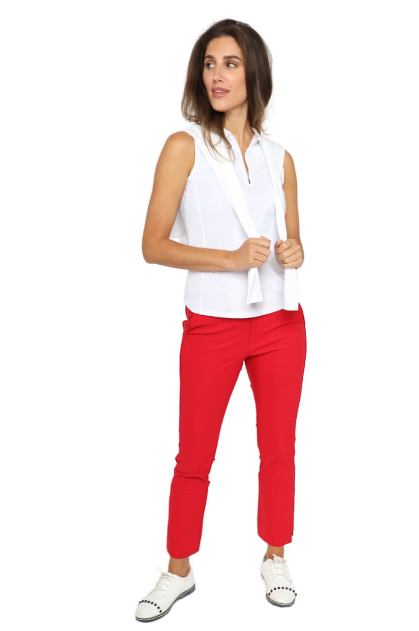 Red Stretch Ankle Pant - GolftiniPant