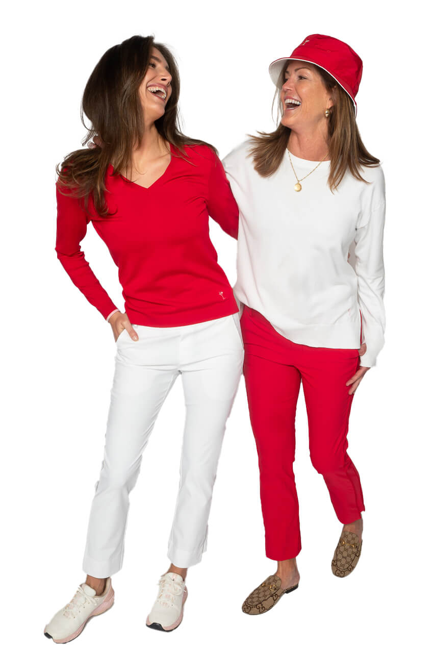 Red Stretch Ankle Pant - GolftiniPant