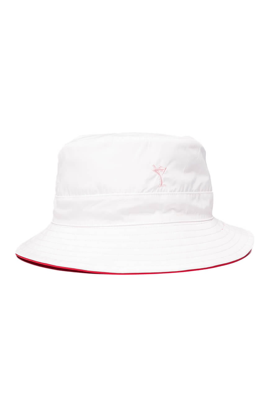 Red/White Reversible Bucket Hat - GolftiniHats & Visors