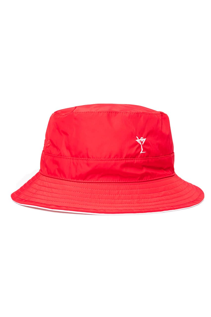 Red/White Reversible Bucket Hat - GolftiniHats & Visors