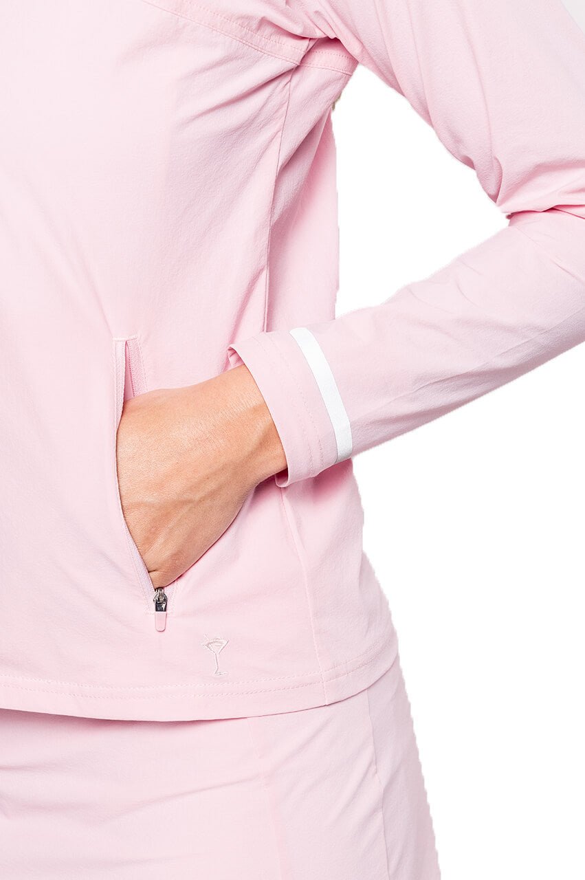 Rose Pink Be An Athlete Jacket - GolftiniTops