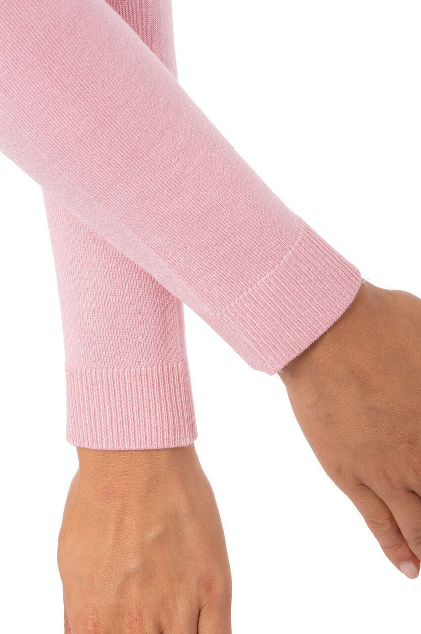 Rose Pink Stretch V - Neck Sweater - GolftiniSweaters